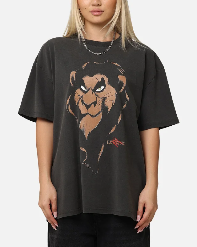 American Thrift Disney The Lion King Scar Heavy T-Shirt Black Wash