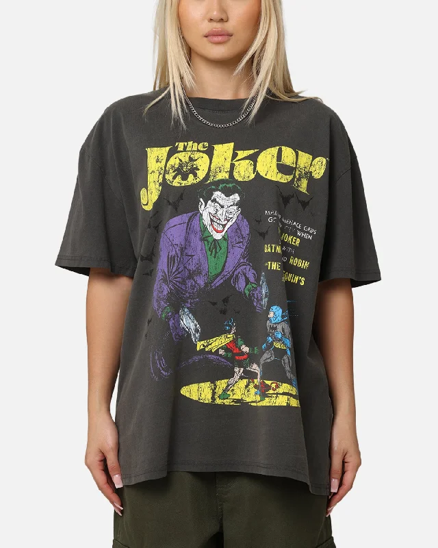 American Thrift X DC Batman The Joker Harley Hoax Heavy T-Shirt Black Wash