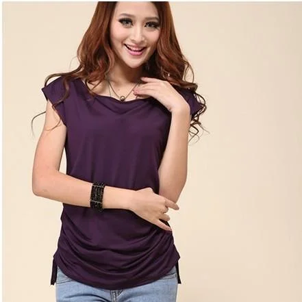 Ladies Fashion Solid Candy Color Summer Style Sell Like Hot Cakes T-Shirt