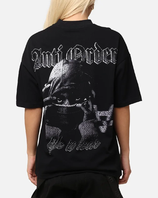 The Anti Order Balaclava Mock Neck T-Shirt Black