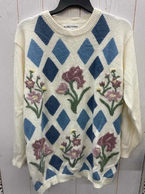 Alfred Dunner Cream Womens Size 16/18 Sweater