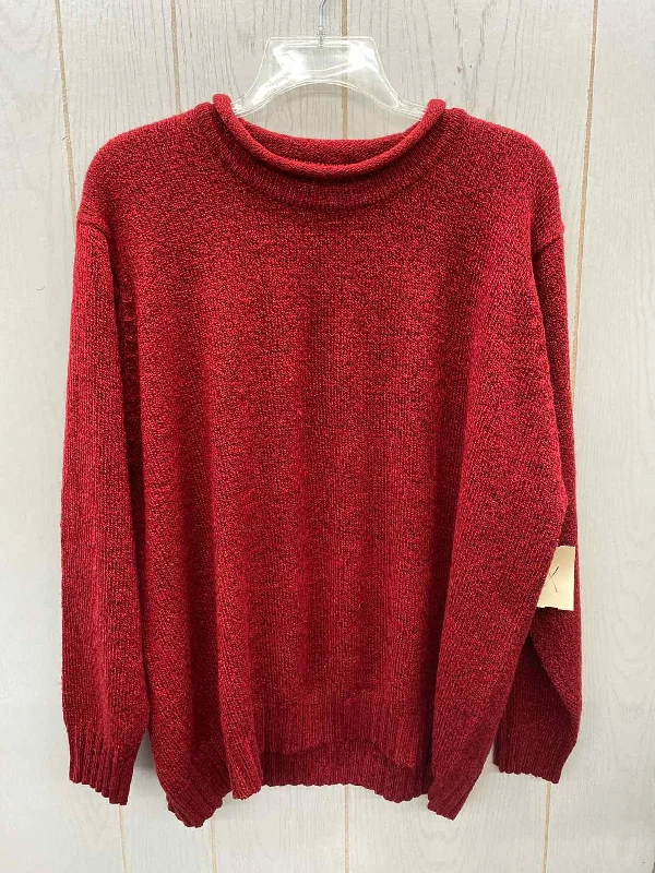 Basic Editions Red Womens Size XL Sweater