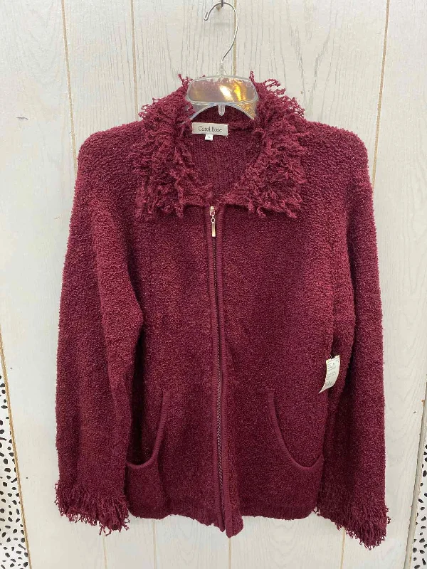 Carol Rose Burgundy Womens Size XL Sweater