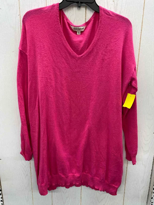 Davi & Dani Pink Womens Size 1X Sweater