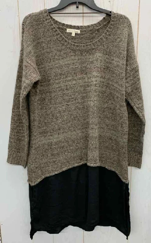 Hem & Thread Brown Womens Size Small Sweater