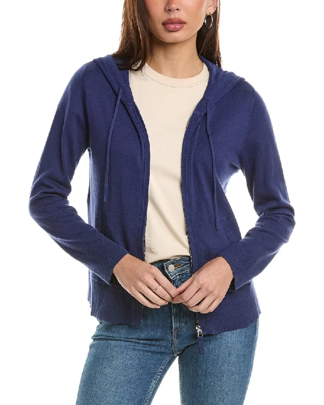 Hannah Rose Cashmere-Blend Zip Hoodie