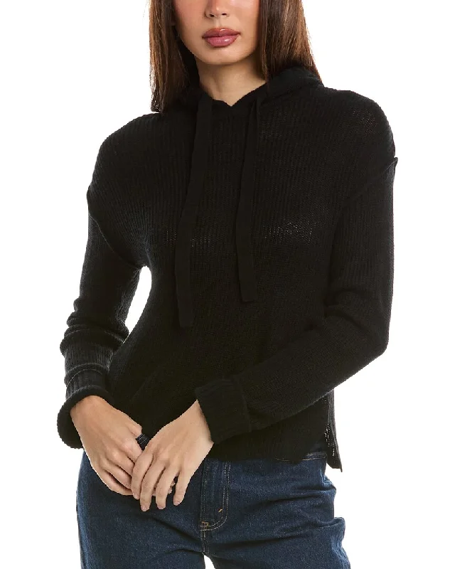 Hannah Rose Shaker Wool & Cashmere-Blend Hoodie