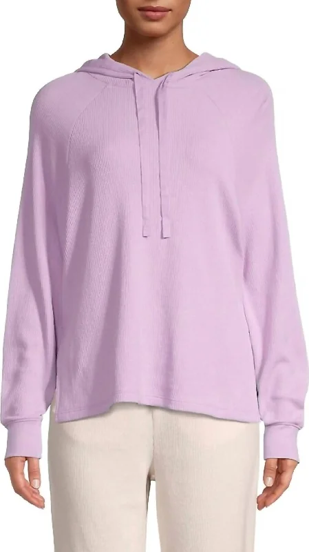 Lisle Hoodie In Lavender