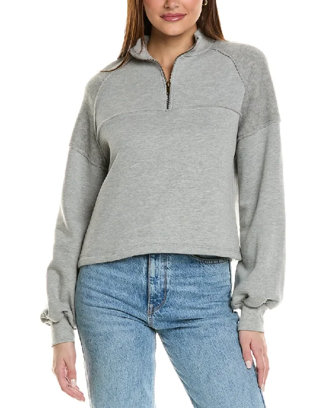 Project Social T Sonny Heathered Seamed 1/2-Zip Sweatshirt