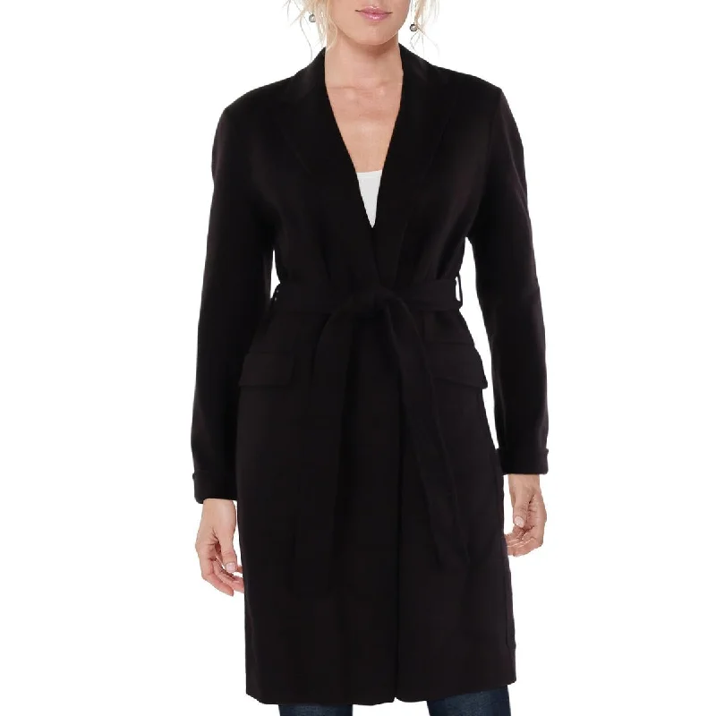 Womens Wrap Midi Wool Coat