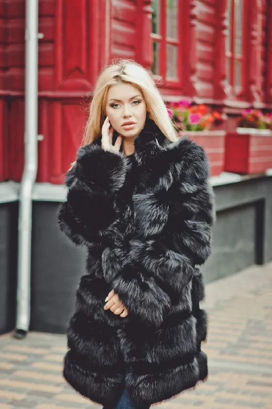 Fox Fur Coat (Black)