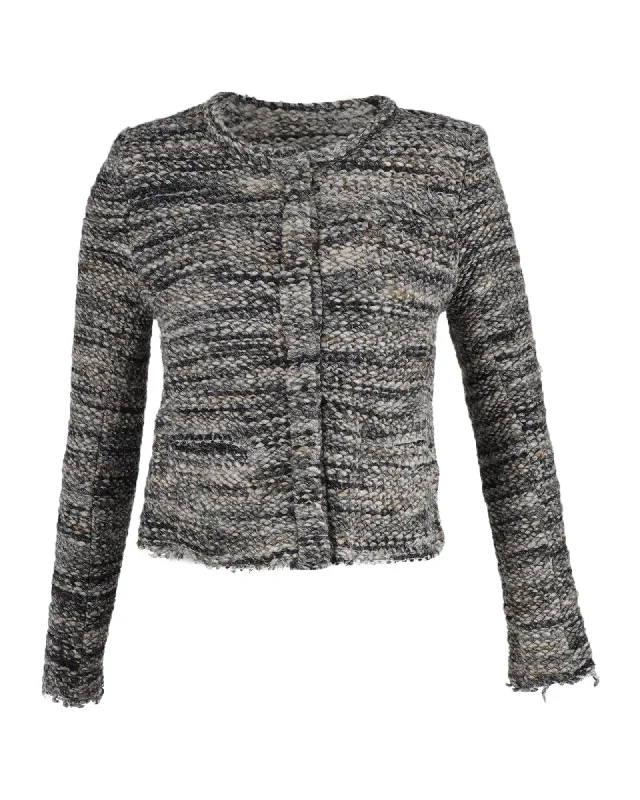 Iro Carene Knit Jacket in Grey Wool