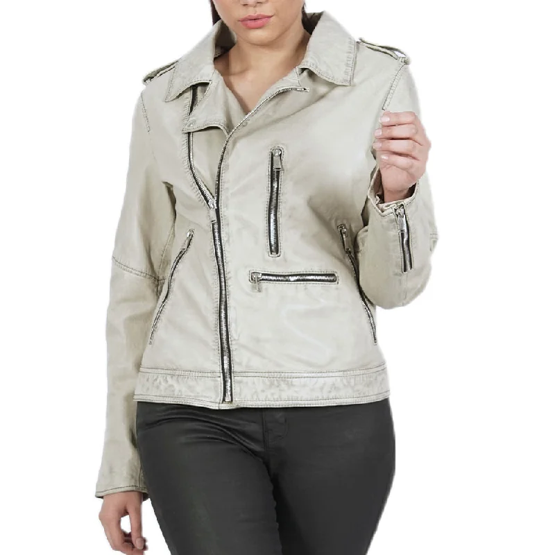 Kory Asymmetrical Zip Leather jacket