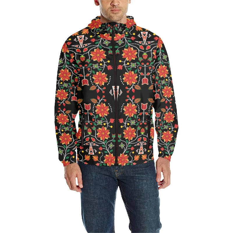 Floral Beadwork Six Bands Unisex Quilted Coat