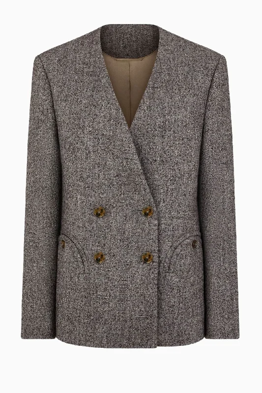 Blazé Milano Alpha Anytime Collarless Blazer - Grey