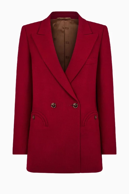 Blazé Milano Cool & Easy Everyday Blazer - Lava Red