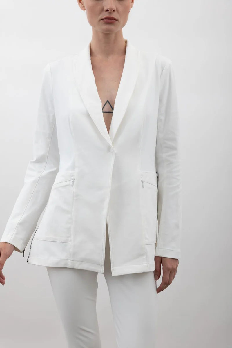 Valbella Tech Stretch Blazer - White