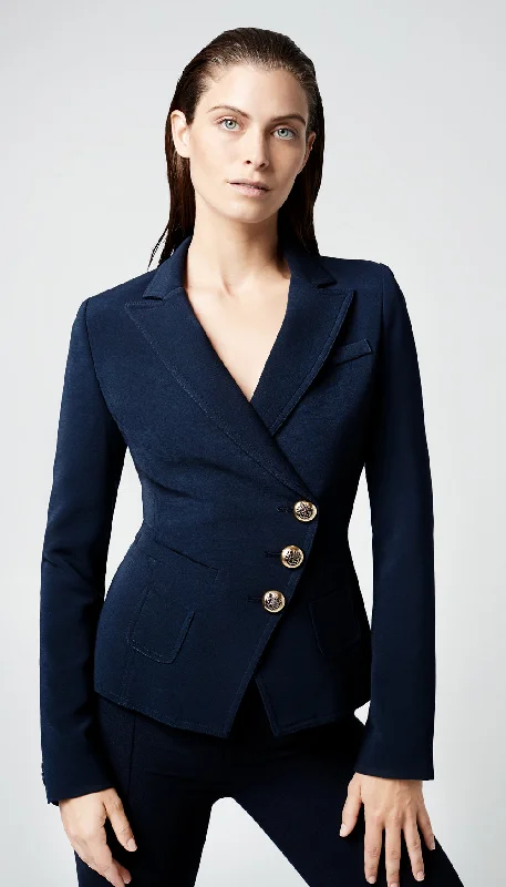 Wrap Blazer - Navy