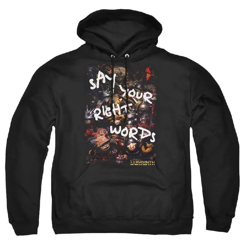 Labyrinth Right Words Pullover Hoodie