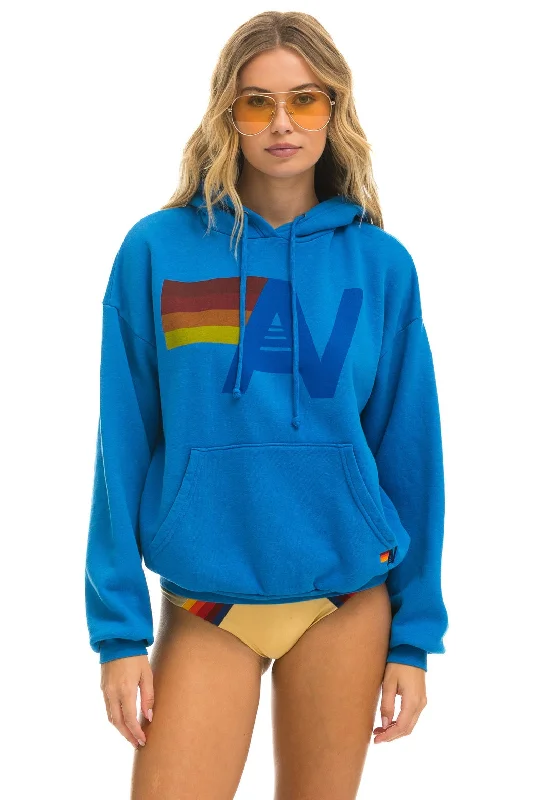 LOGO PULLOVER RELAXED HOODIE - OCEAN