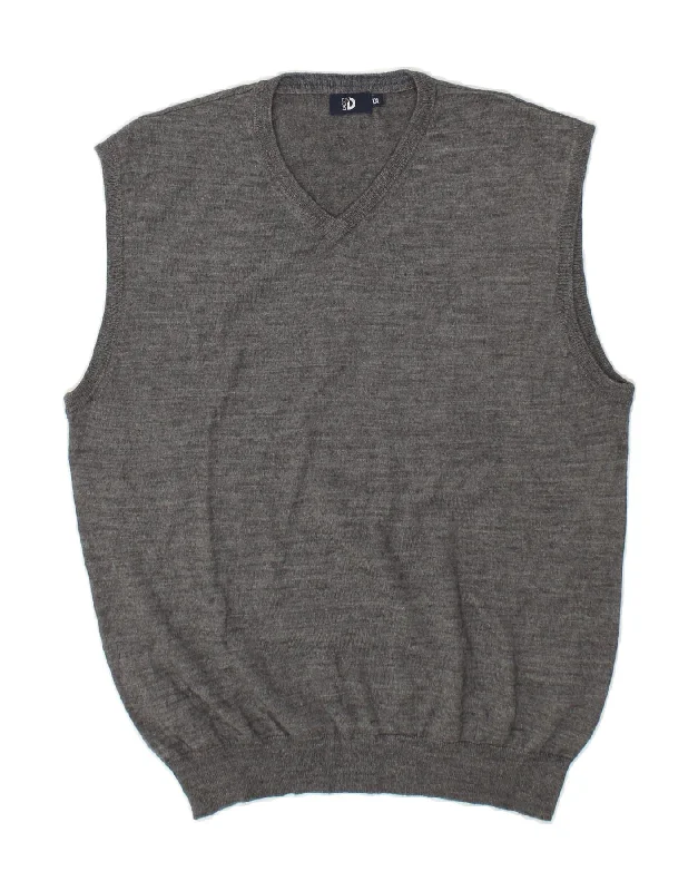 DACK'S Womens Vest Tank Top UK 20 2XL Grey Wool