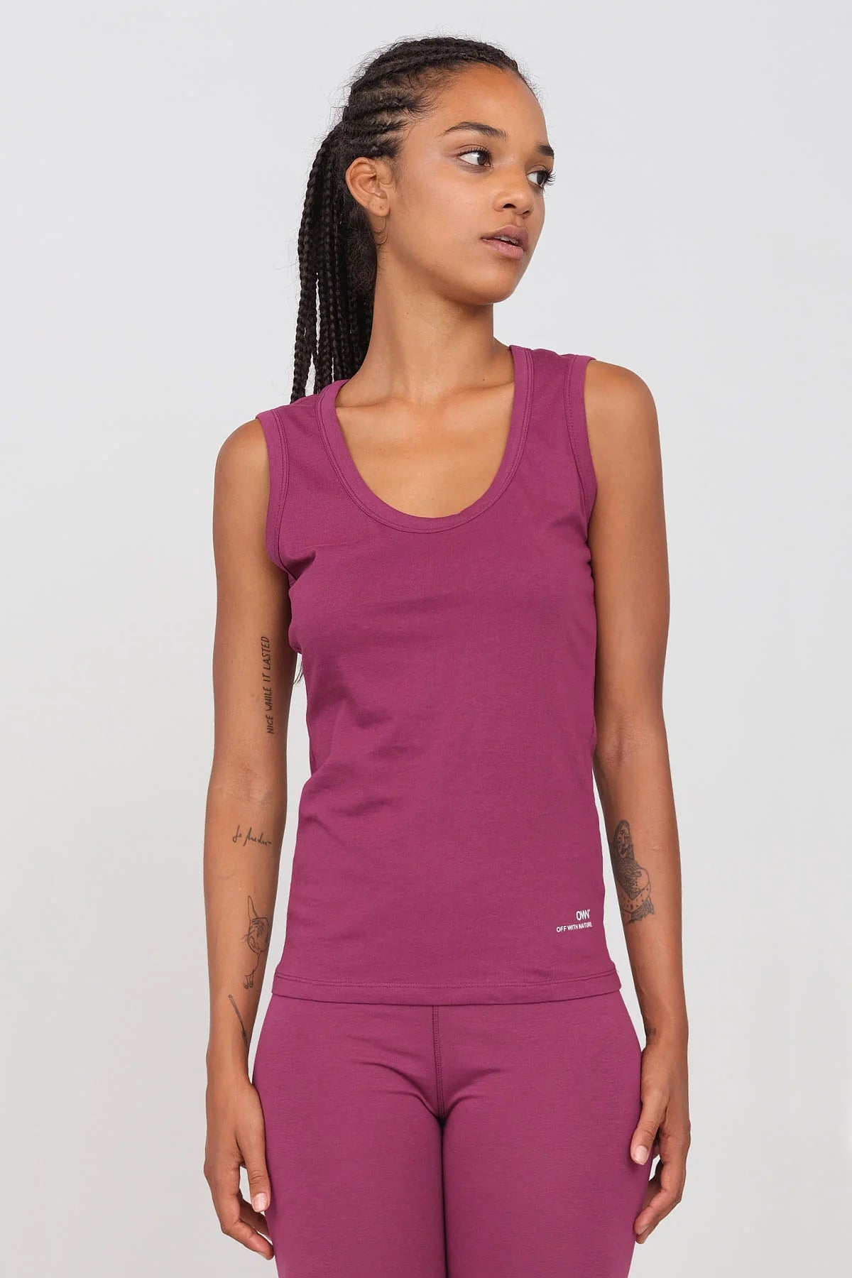 Women's Deep Neck Tank Top Grape