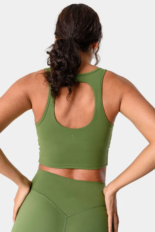 Sydney Tank Top Sports Bra - Jade Green