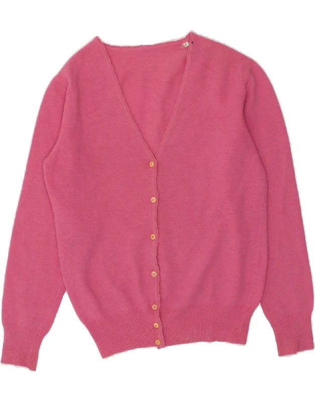 VINTAGE Womens Cardigan Sweater UK 10 Small Pink