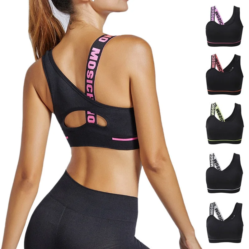 Women Sports Bra Cross Vest Quick Dry Running Yoga Bras Workout Sportswear Tank Tops Women Fitness Gym Bra Athleisure Tops M-L