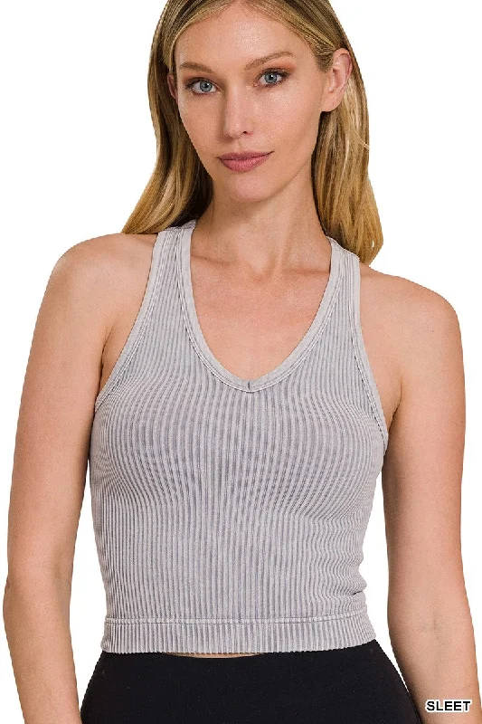 "Breezy Out" Ribbed Tank Top