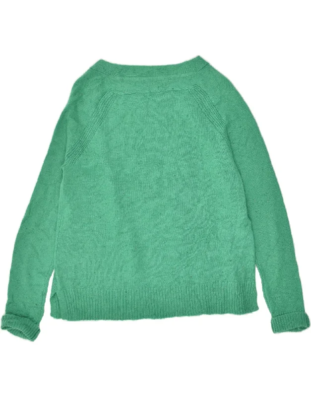 CREW CLOTHING Womens Cardigan Sweater US 12 Large Green Flecked Acrylic