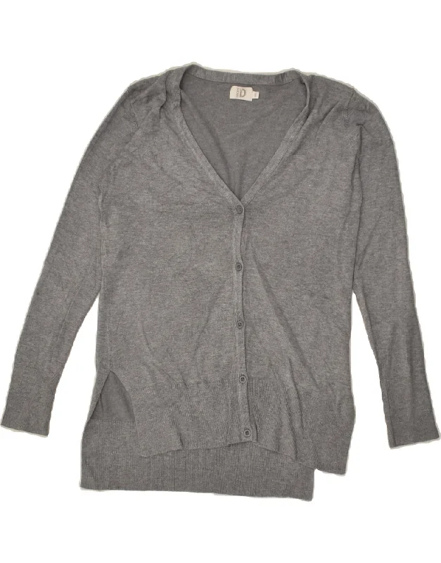 DACK'S Womens Cardigan Sweater UK 10 Small Grey Viscose