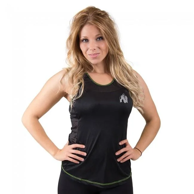 Gorilla Wear Marianna Tank Top - Black-Neon Lime