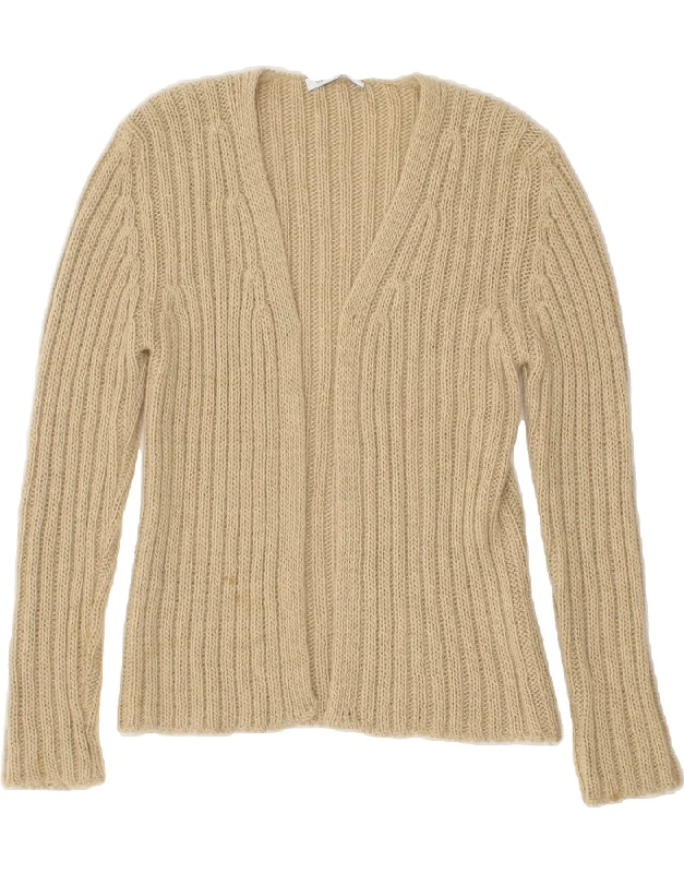 LIU JO Womens Cardigan Sweater UK 8 Small Beige Acrylic