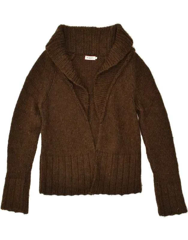 MAX & CO. Womens Cardigan Sweater UK 12 Medium Brown Wool