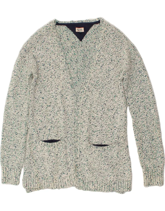 TOMMY HILFIGER Womens Open Cardigan Sweater UK 14 Large Green Flecked