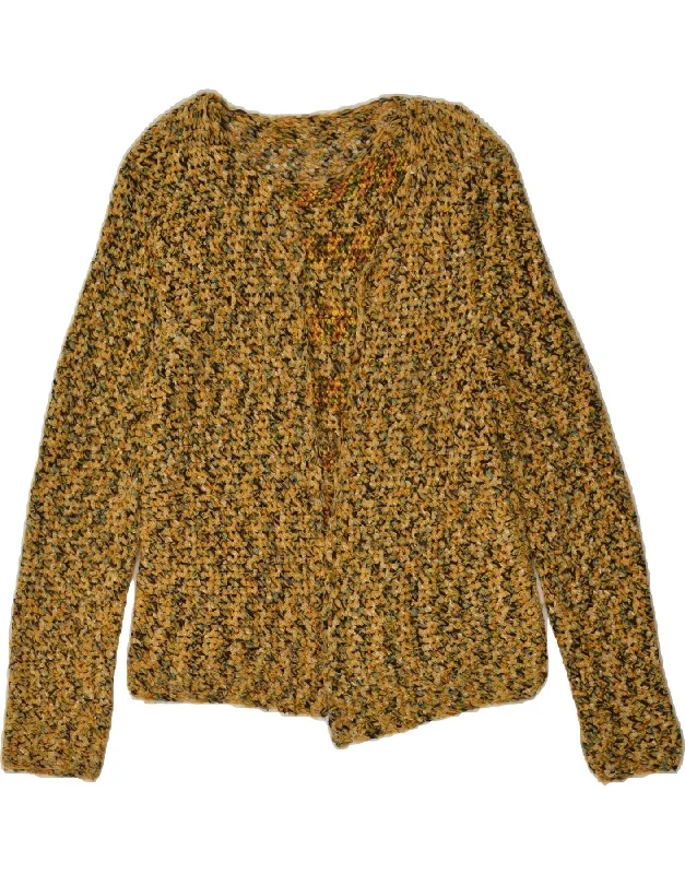 VINTAGE Womens Cardigan Sweater UK 12 Medium Brown Flecked