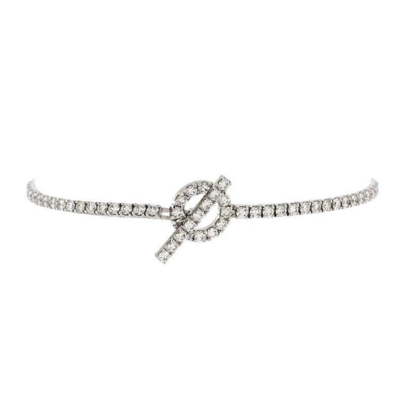 High-End Sparkle, Low-End Prices – Jewelry Sale Live Finesse Bracelet 18K White Gold and Pave Diamonds