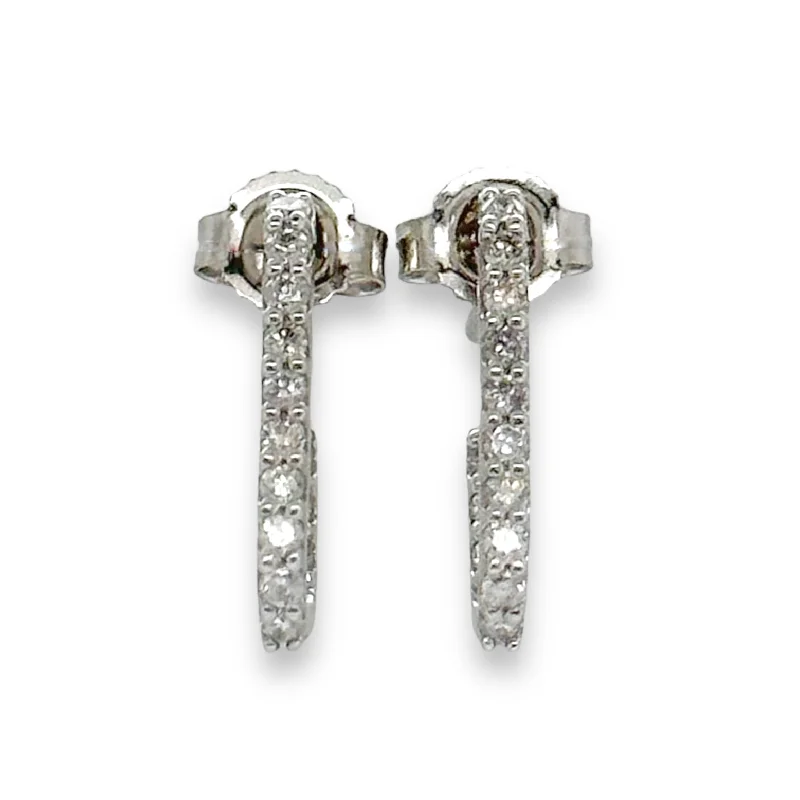 Limited-Time Jewelry Sale – Don't Miss These Deals 14K W Gold 0.25cttw H/SI2 Diamond Half Hoop Earrings