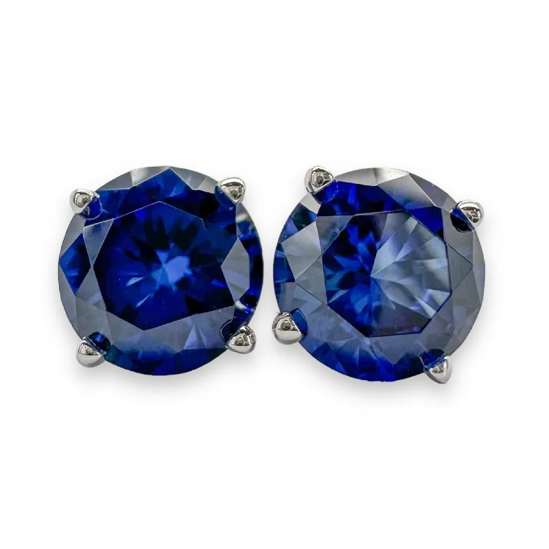 Elegant Jewelry Styles At Budget-Friendly Prices 14K W Gold 1.78cttw 6mm Lab-Created Sapphire Earrings