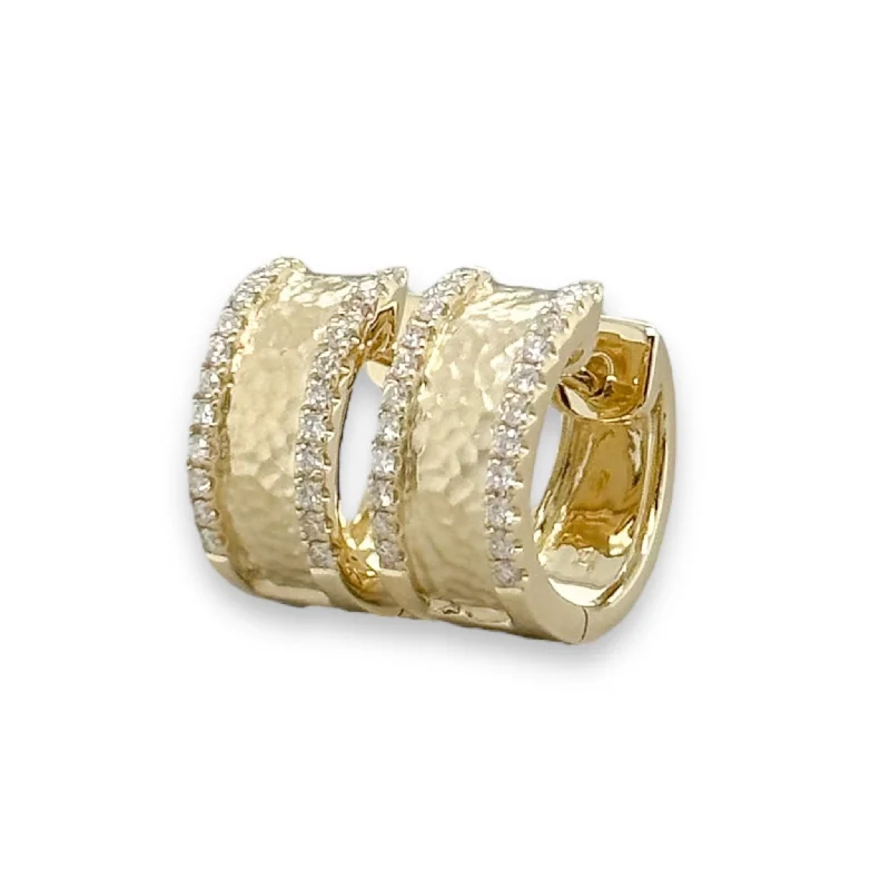Grab Stylish Jewelry Before The Sale Ends 14K Y Gold 0.23cttw Diamond Huggie Hoop Earrings